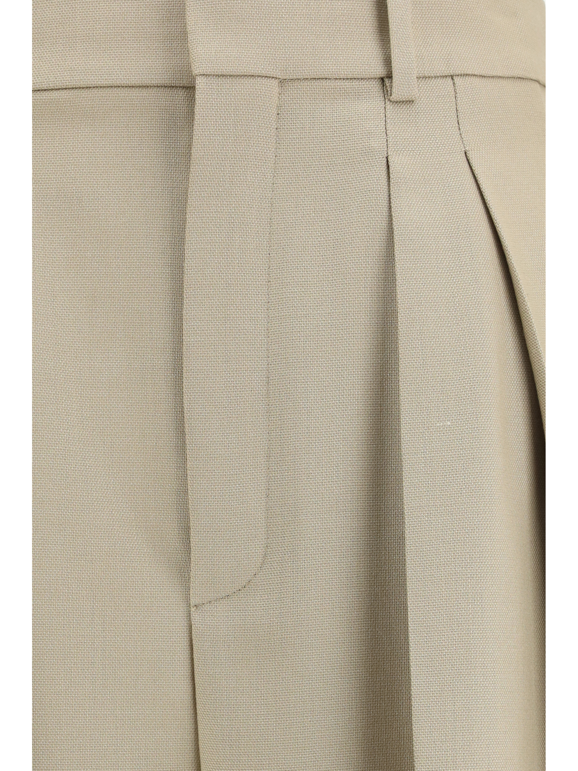 Tailored wool and silk canvas Pants