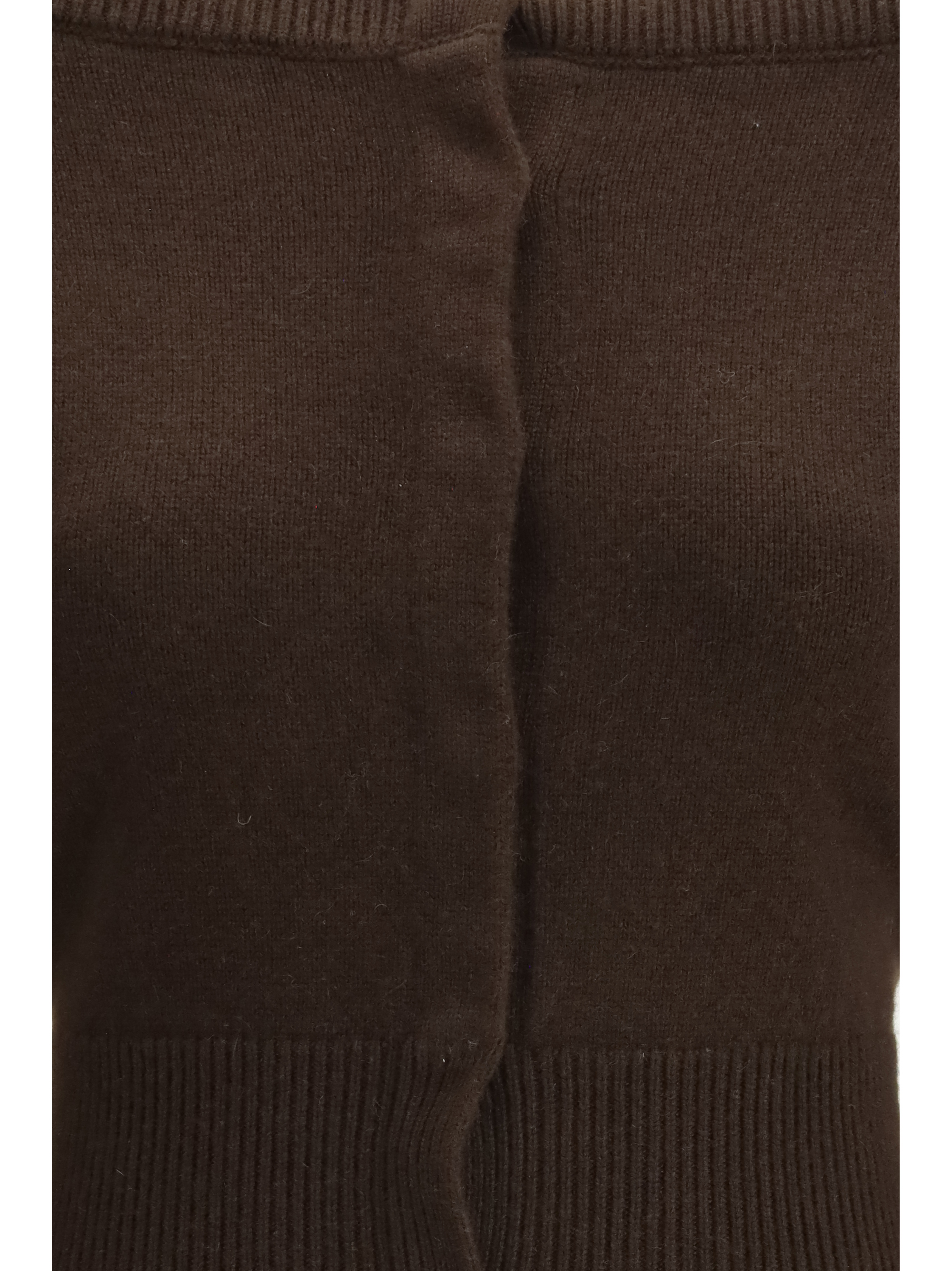 Soft cashmere open-neck shrunken Cardigan