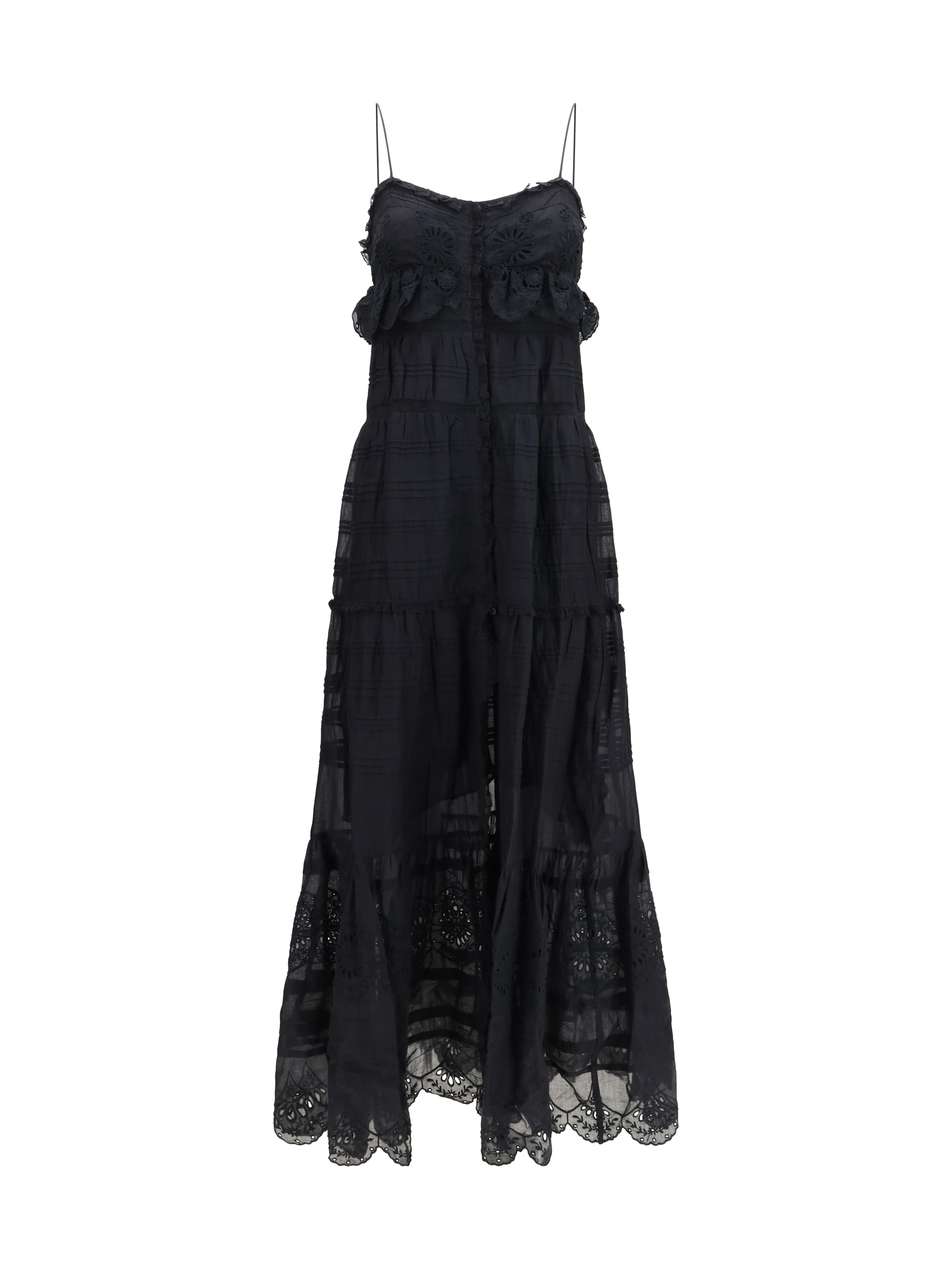 Paule long ruffled Dress