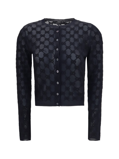 GG all-over viscose crepe Cardigan