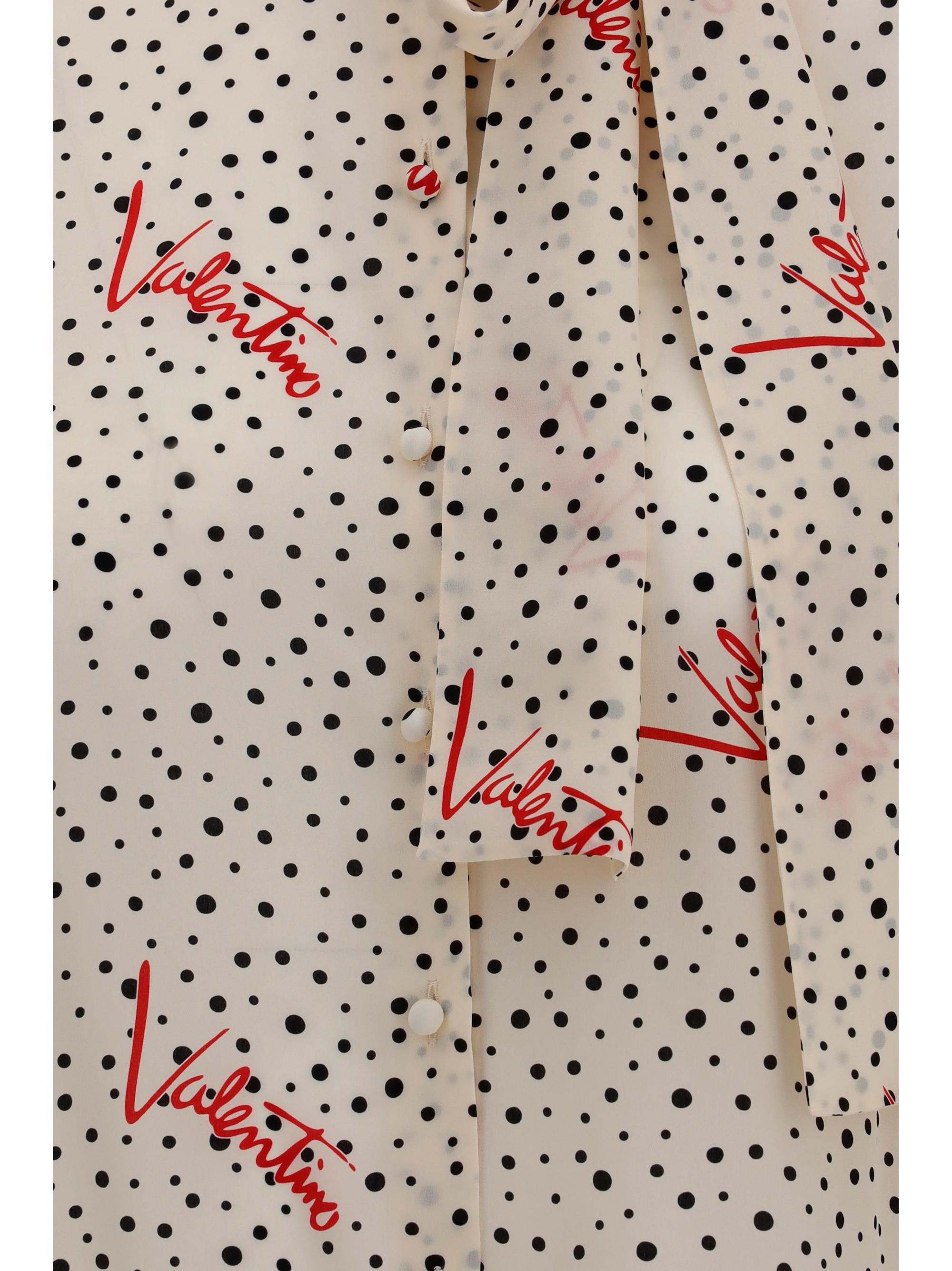 Crepe de chine bow-neck Shirt