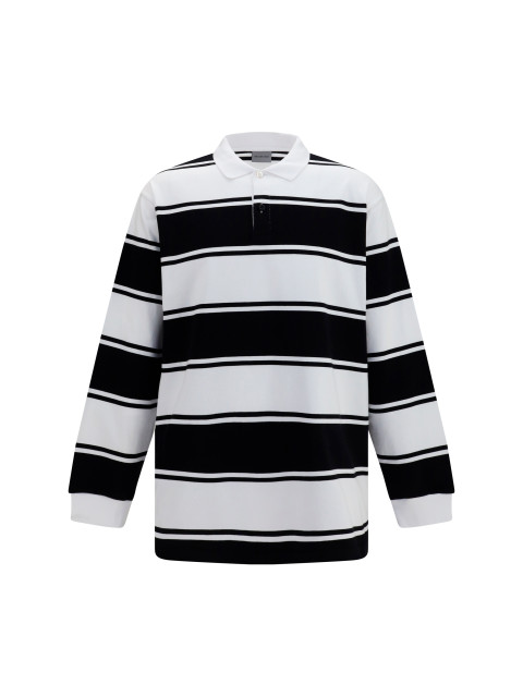 Striped long-sleeve Polo