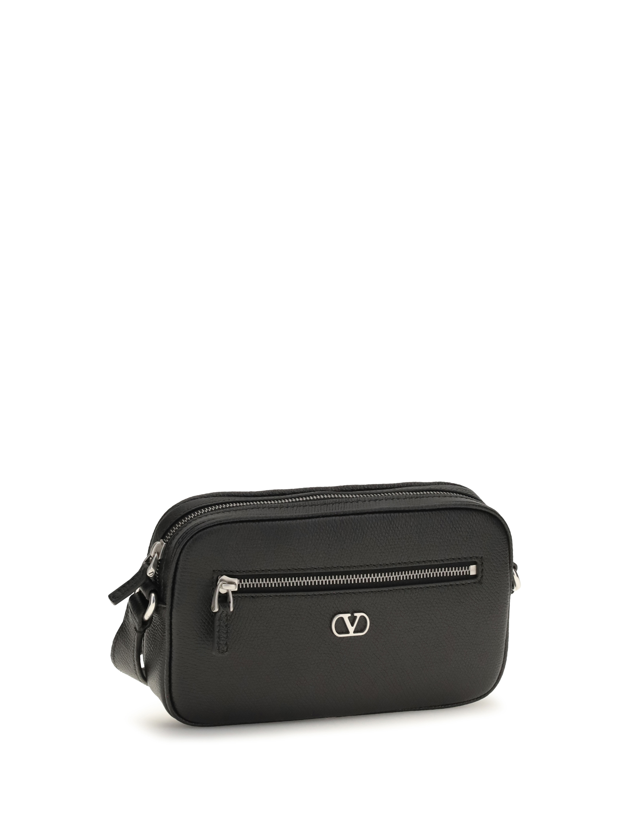 Grained leather Crossbody Bag with zip