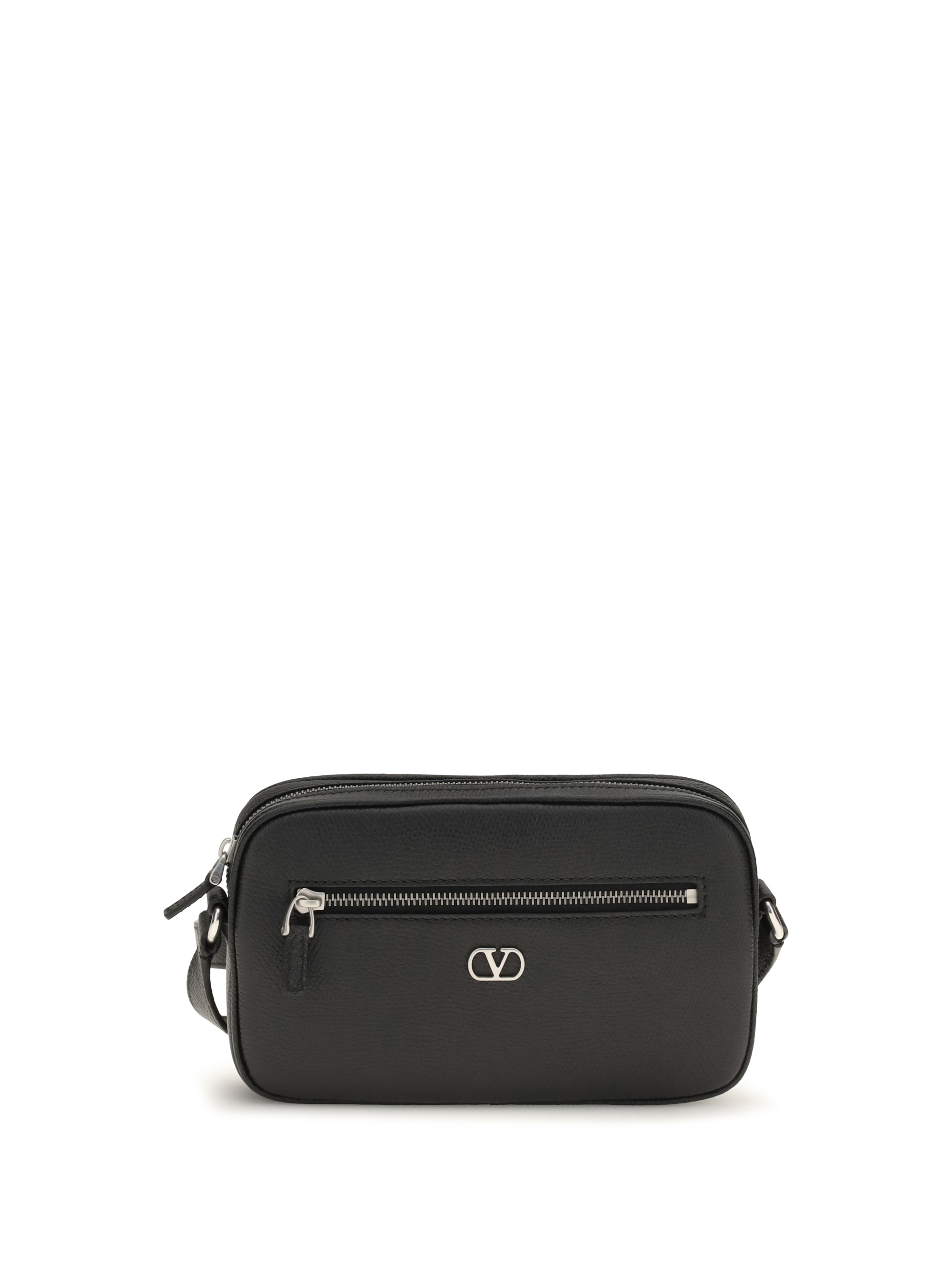 Grained leather Crossbody Bag with zip