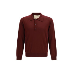 Wool Polo with VLogo embroidery