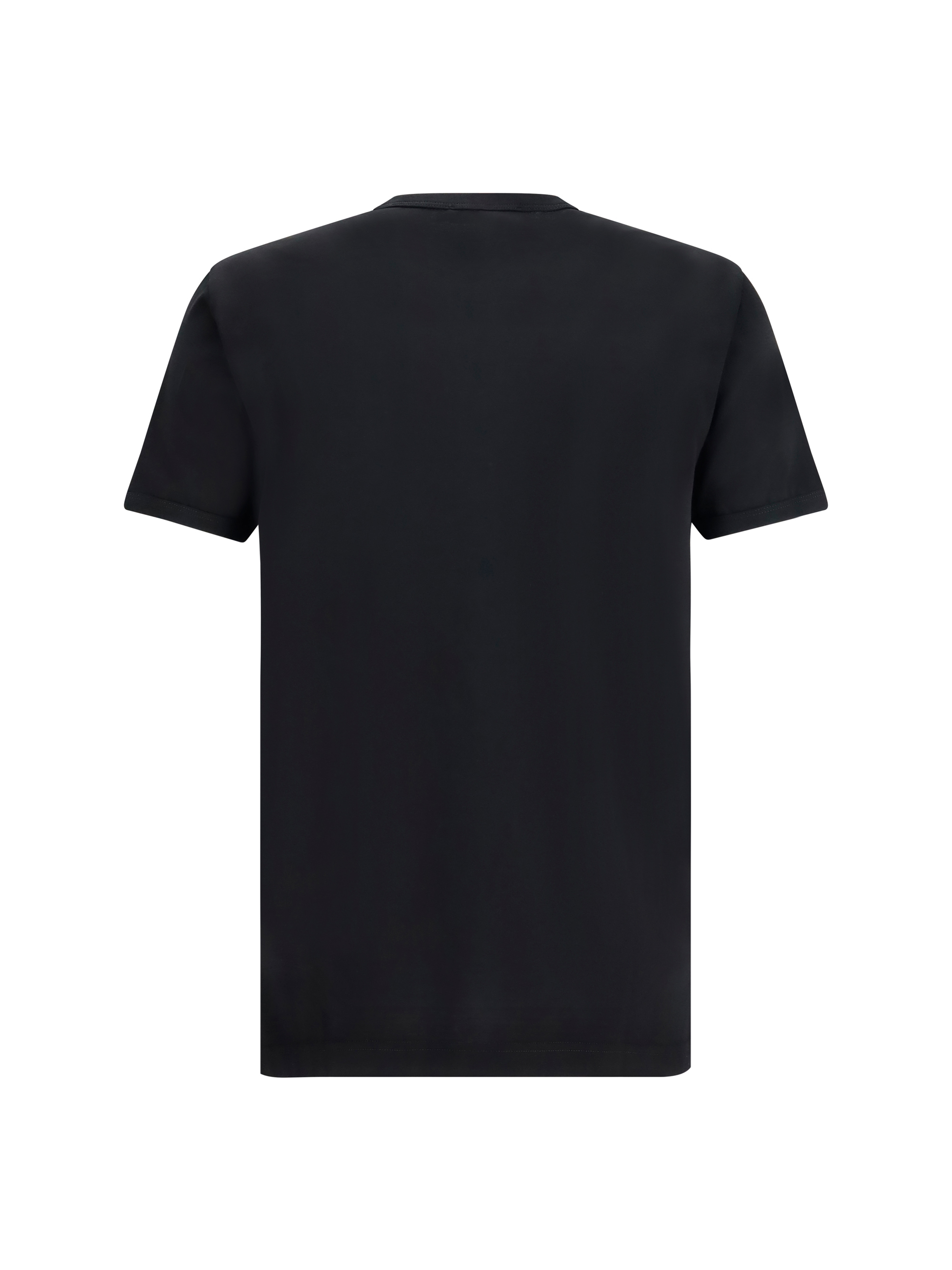 Cotton T-shirt with logo plaque