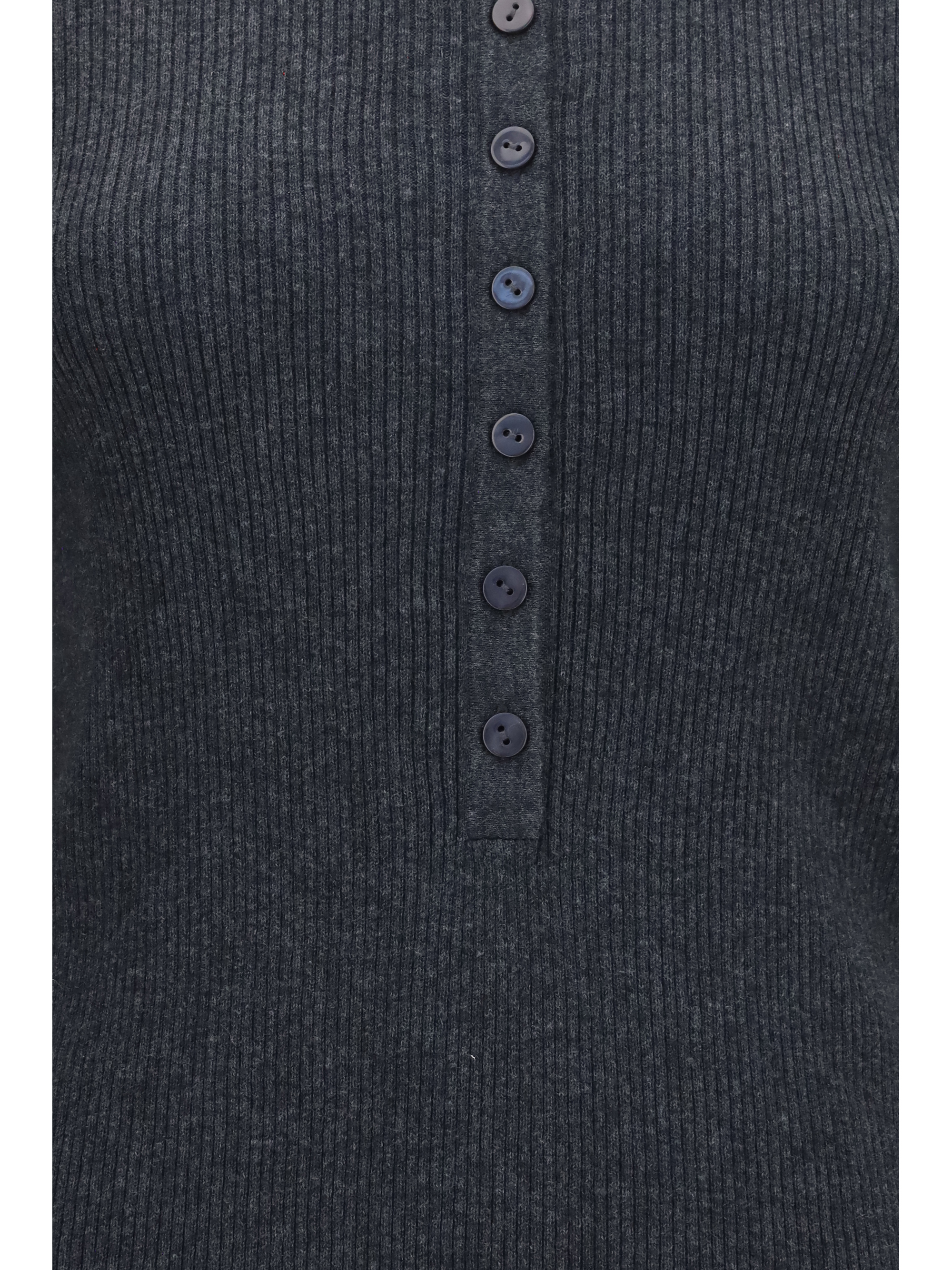 Airi Henley Sweater in cotton and cashmere