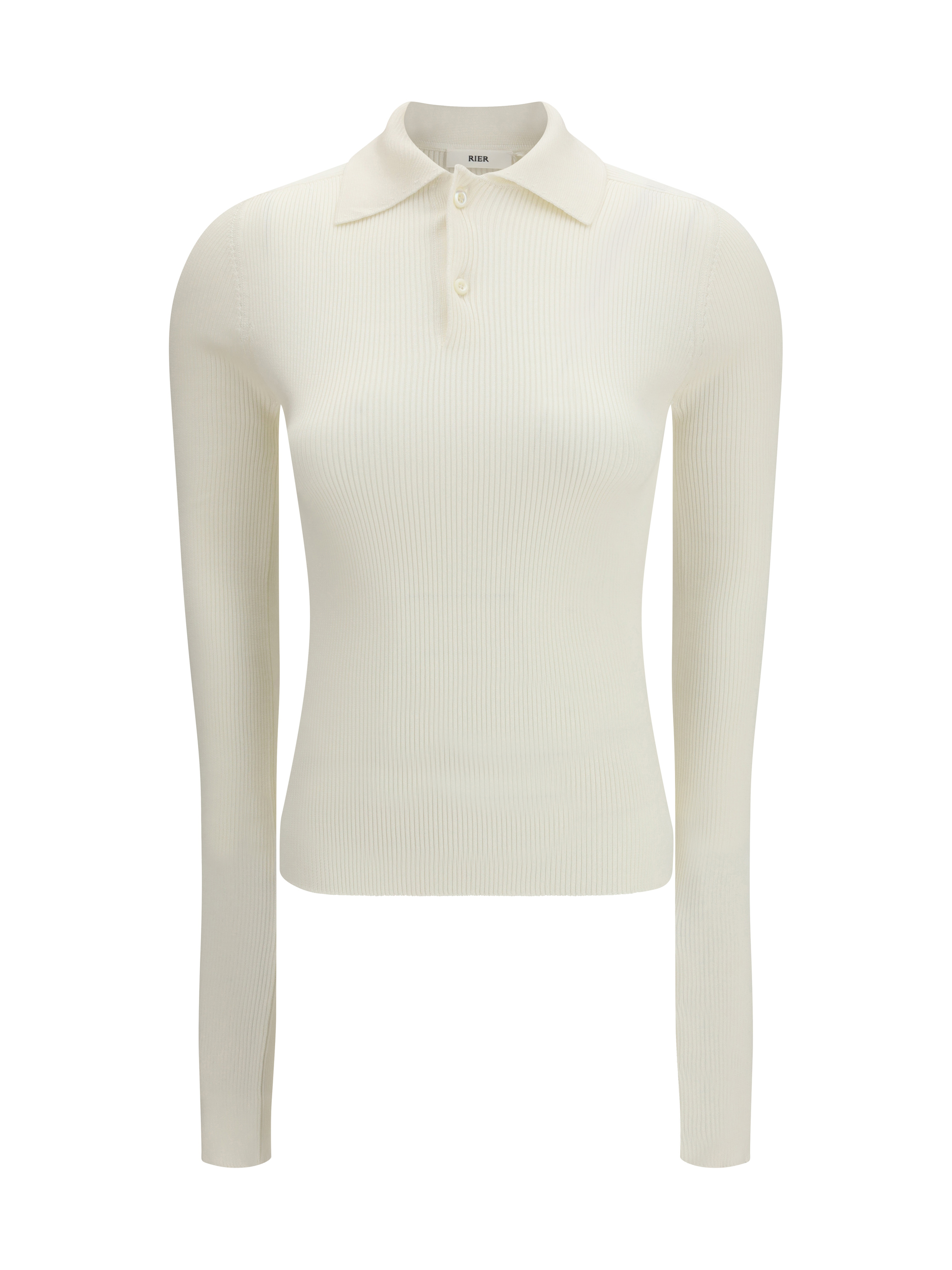 Long-sleeve silk Polo