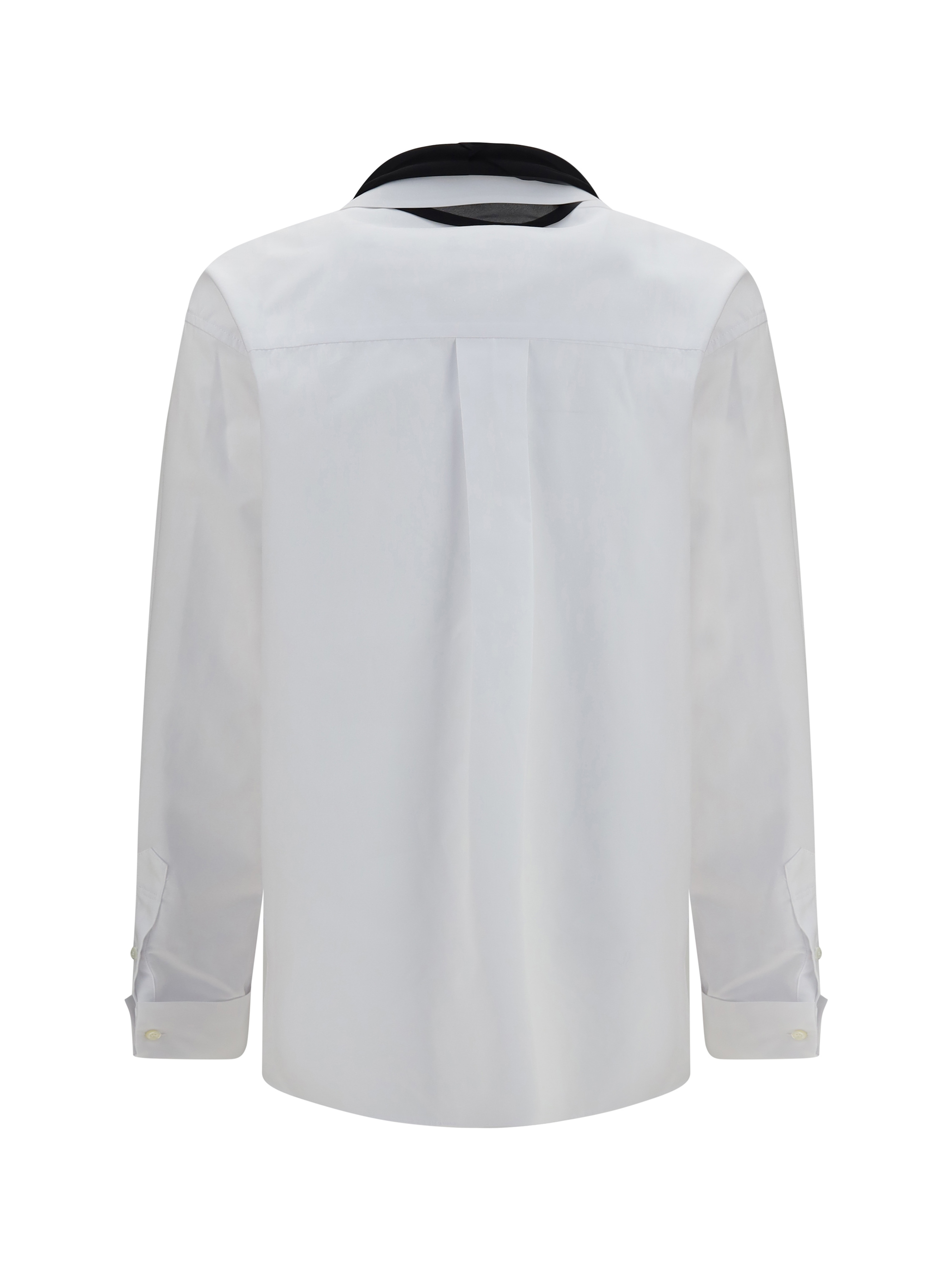 Cotton poplin Scarf Shirt
