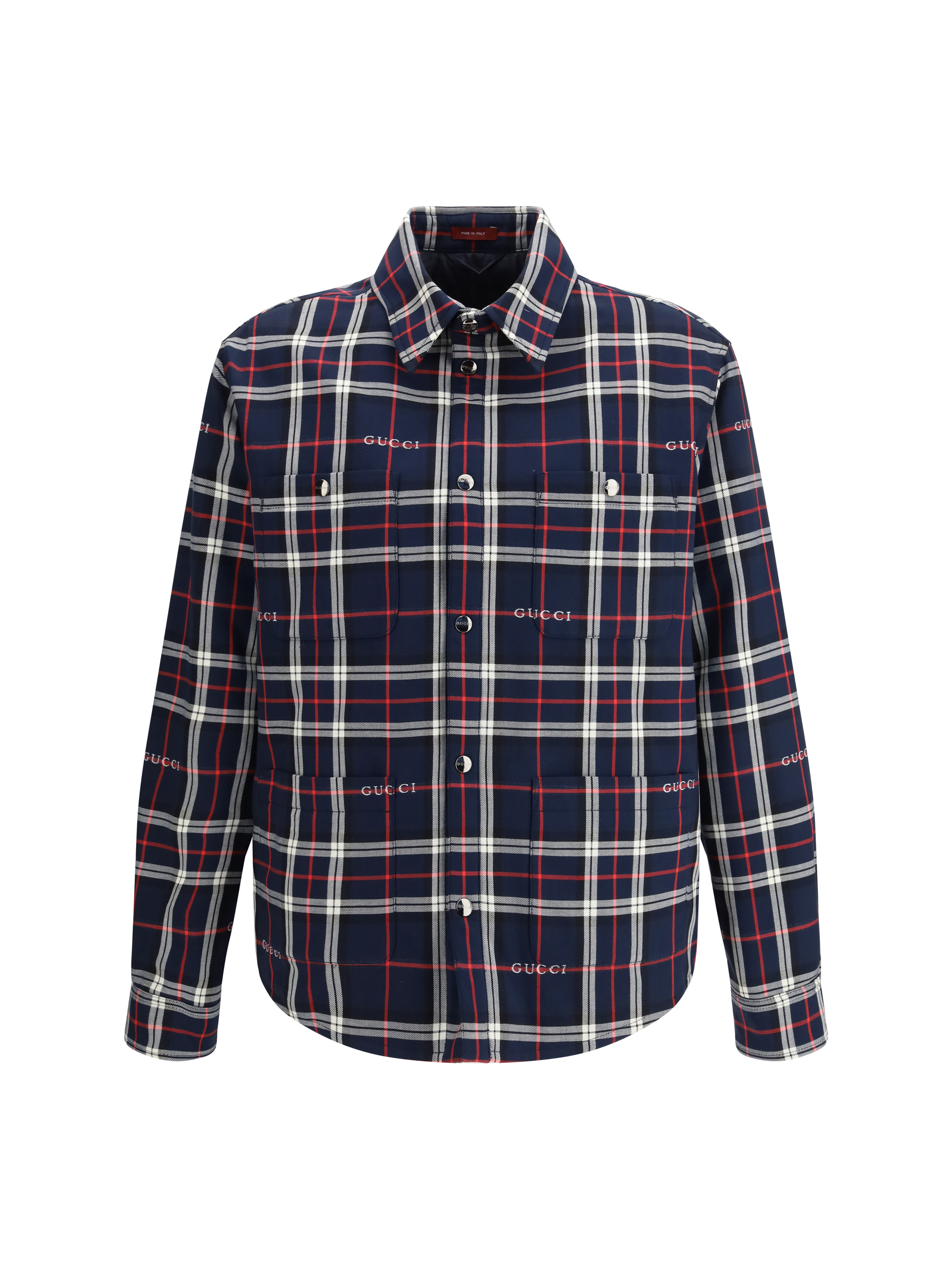 Padded tartan cotton jacquard Shirt