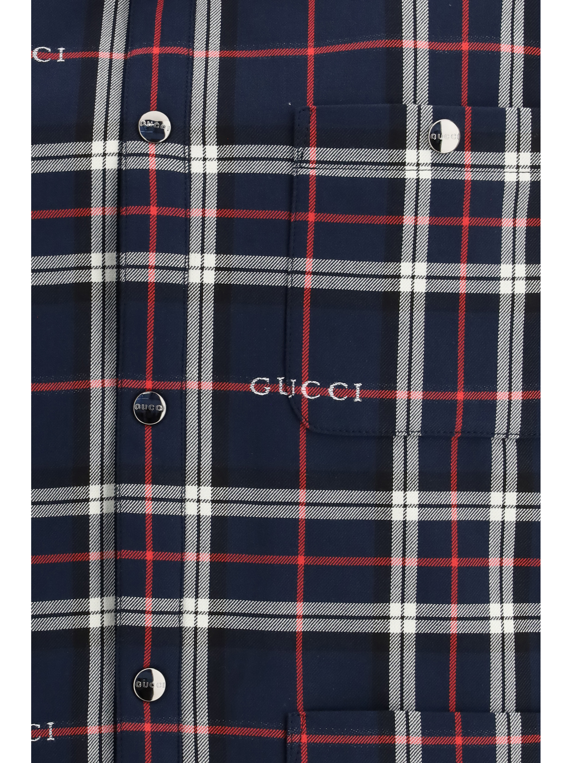 Padded tartan cotton jacquard Shirt