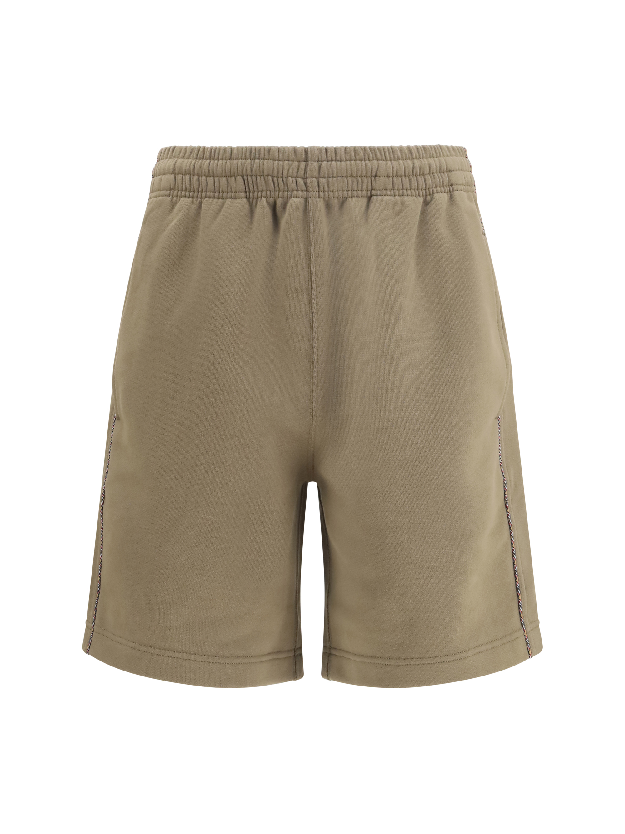 Cotton Shorts with Check trims