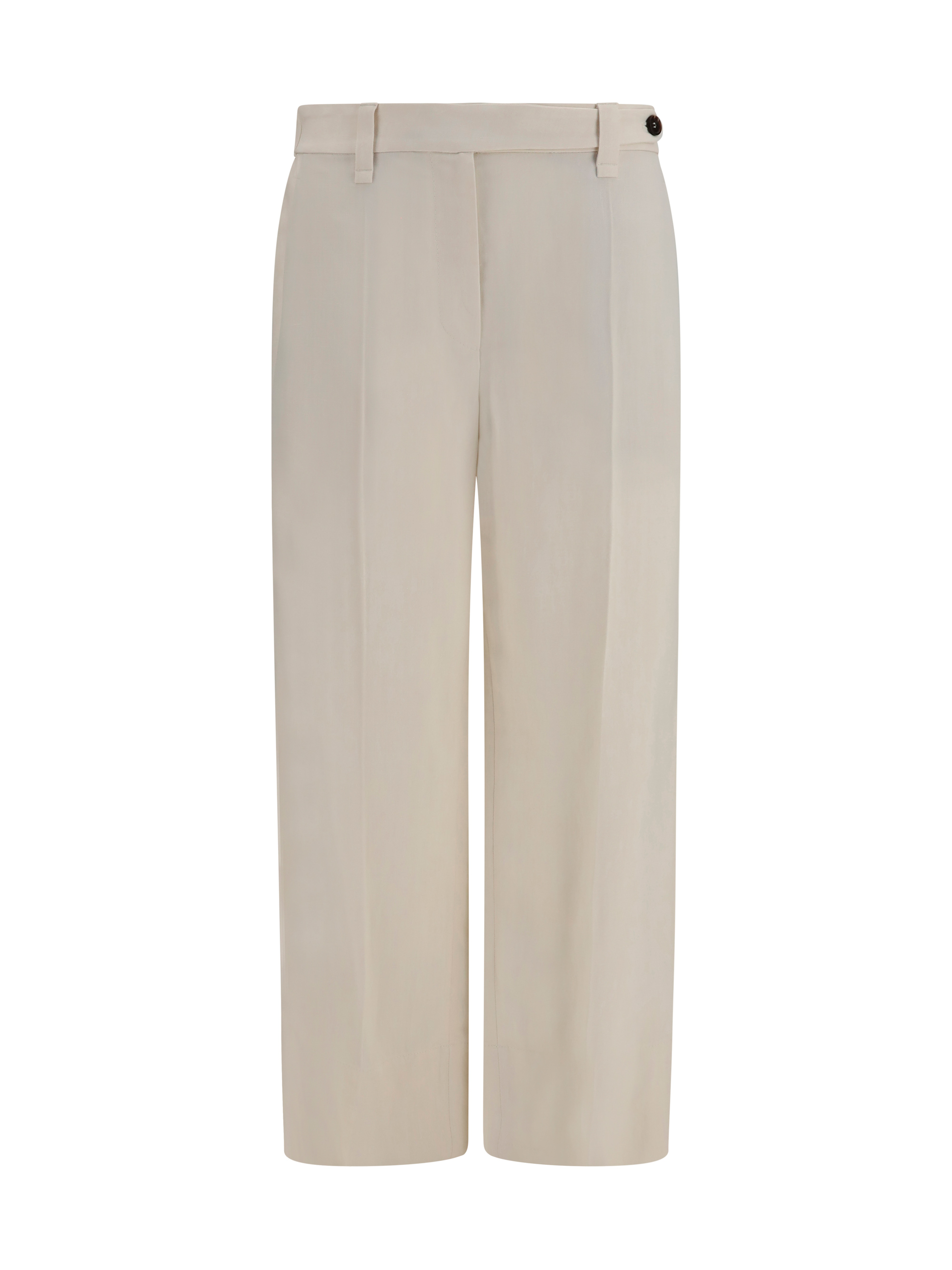 Cigarette Pants in fluid viscose and linen twill