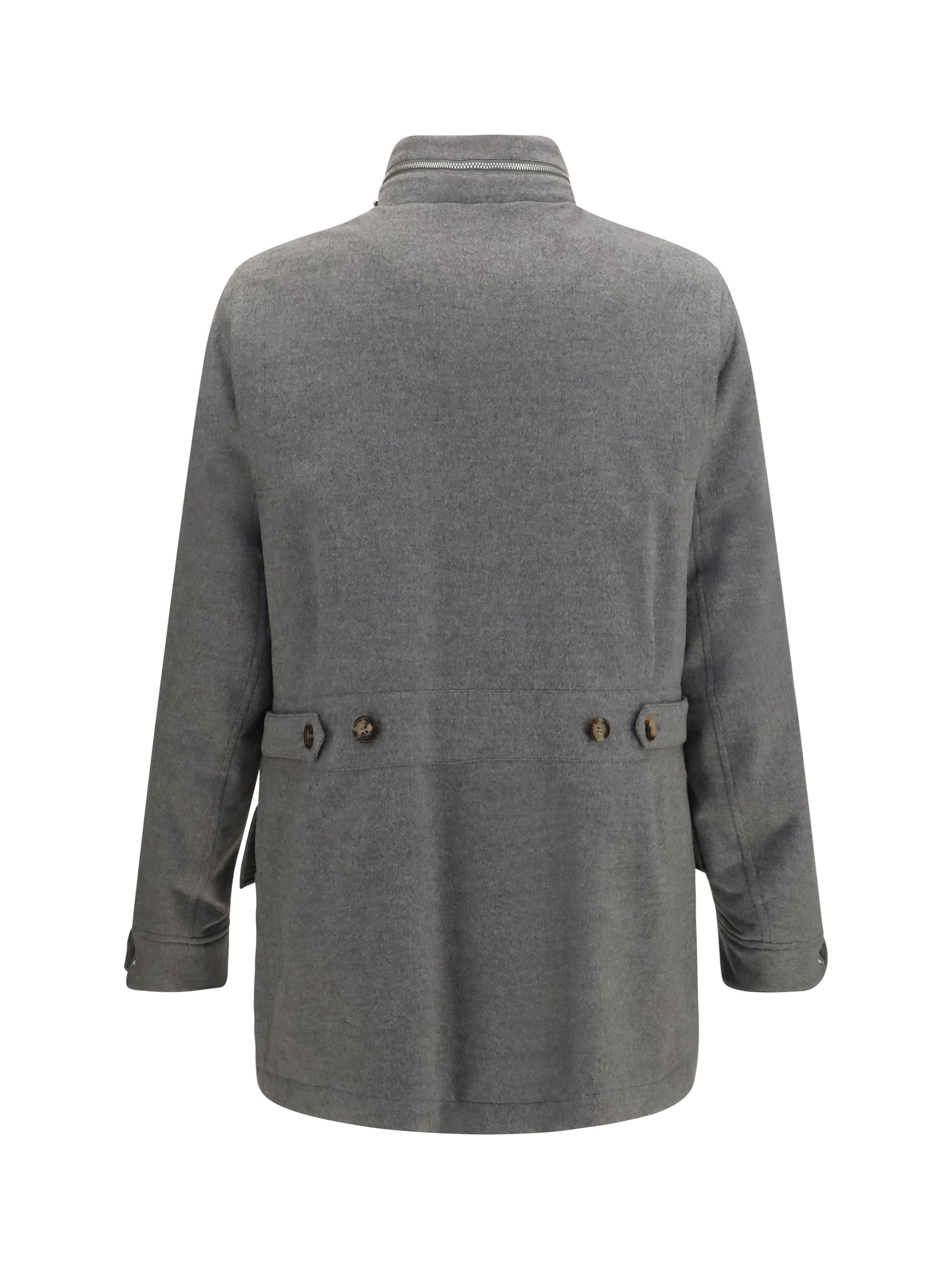 Cashmere Jacket with zip and buttons