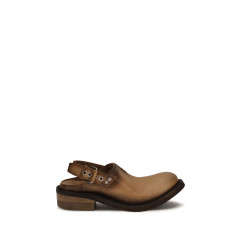 Foule leather Mules