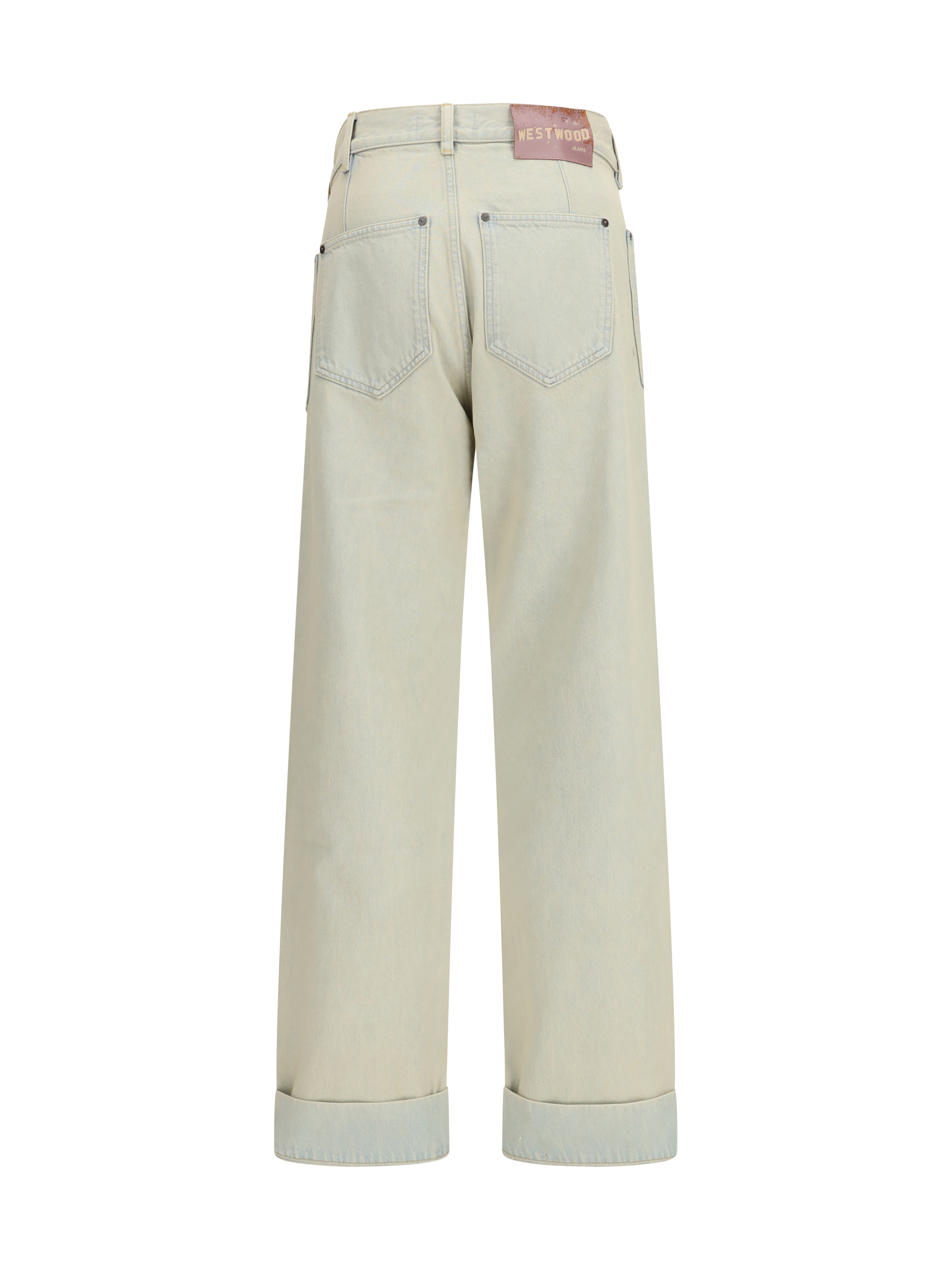 Jeans in cotton with patch pockets