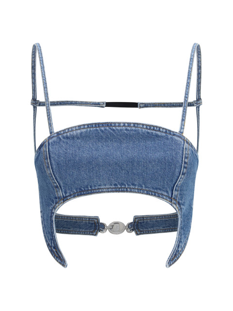 Denim Moon Top
