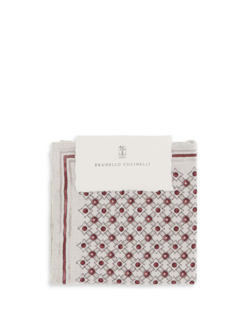 Silk Pochette with geometric pattern