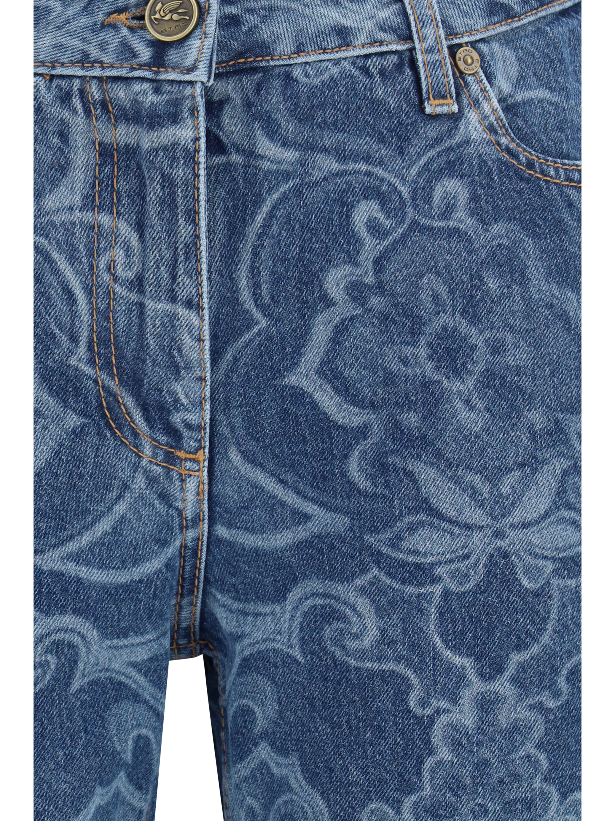 Ornamental jacquard denim Jeans