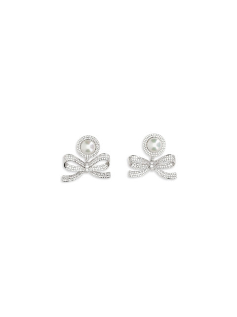 Pearl bow drop Earrings
