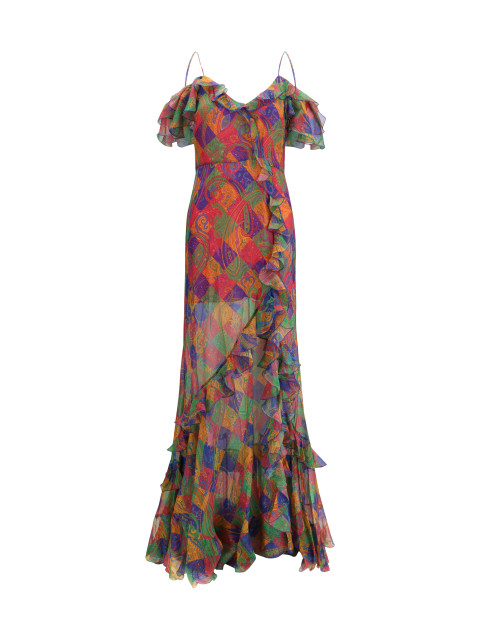 Long silk Dress