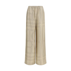 Silk monogram Pants