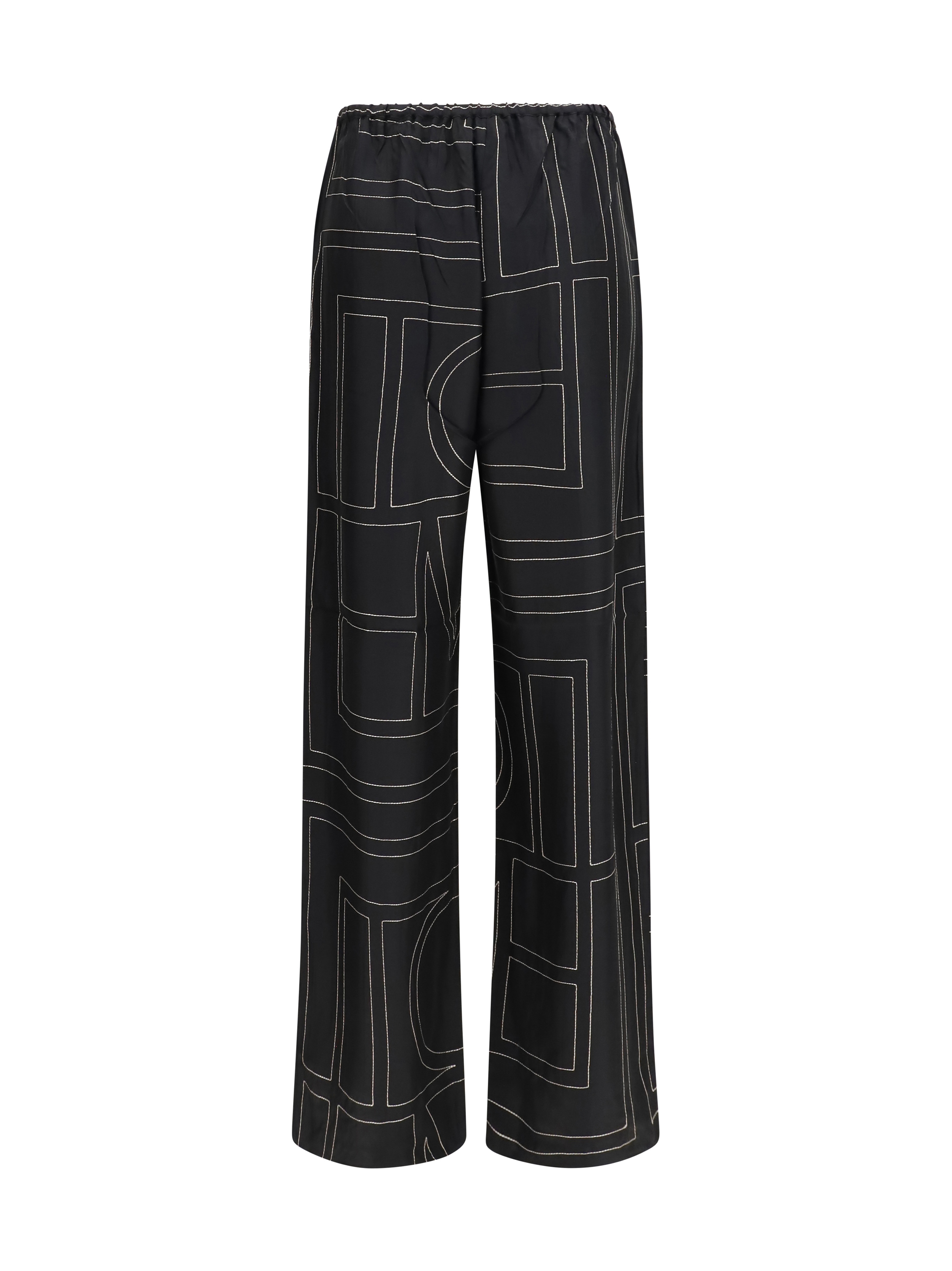 Silk monogram Pants