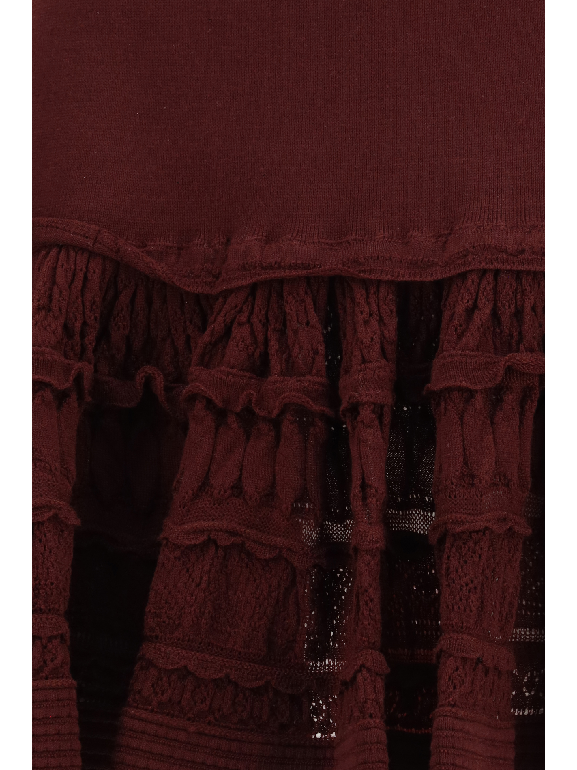 Wool crinoline ruffle mini Skirt