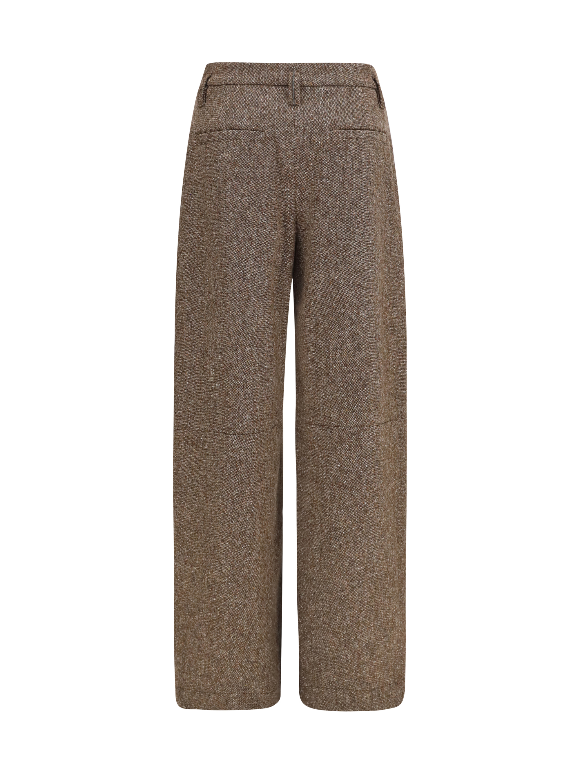 Virgin wool palazzo Pants with Monili detail