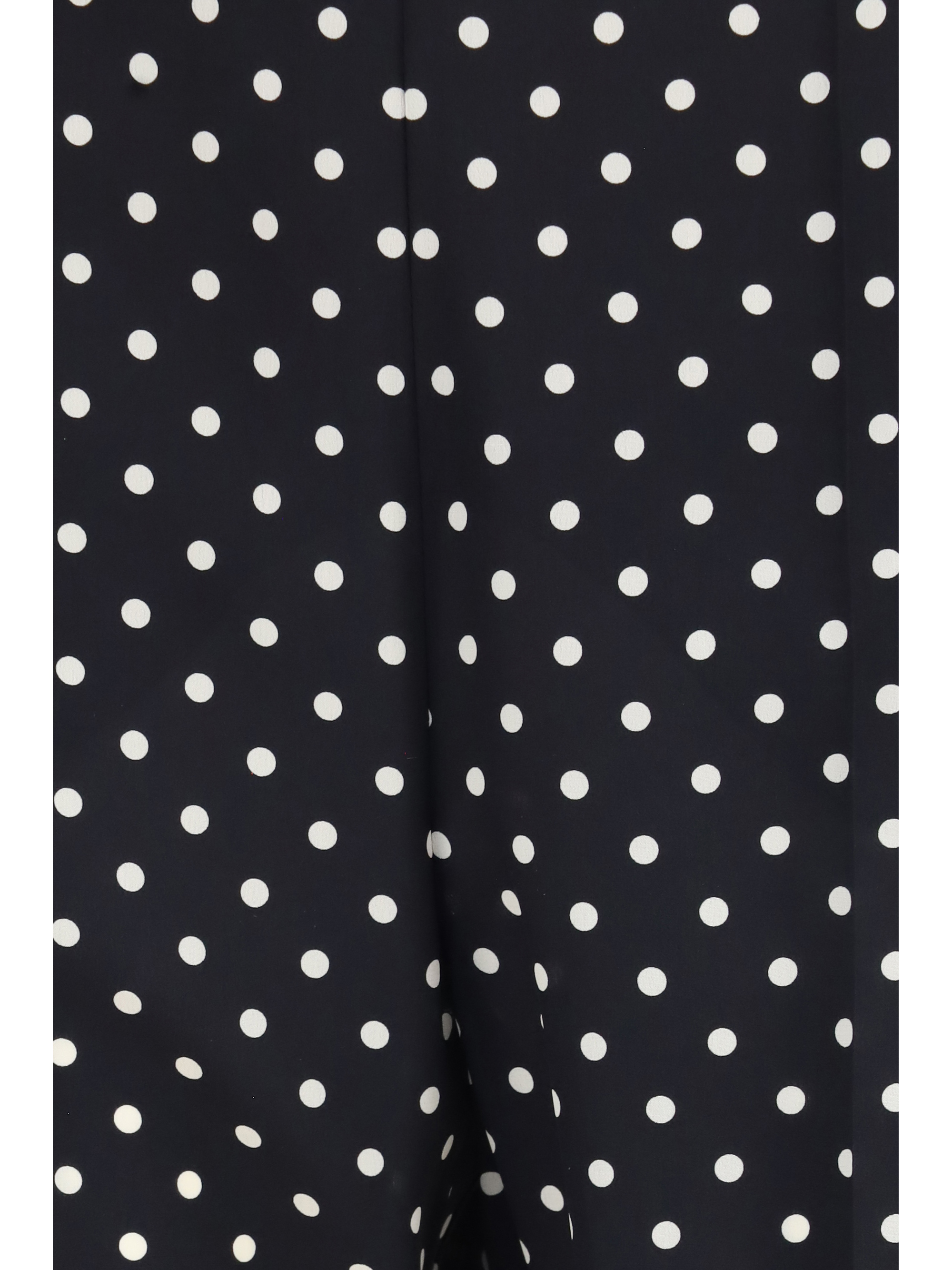Polka-dot crêpe de chine Pants