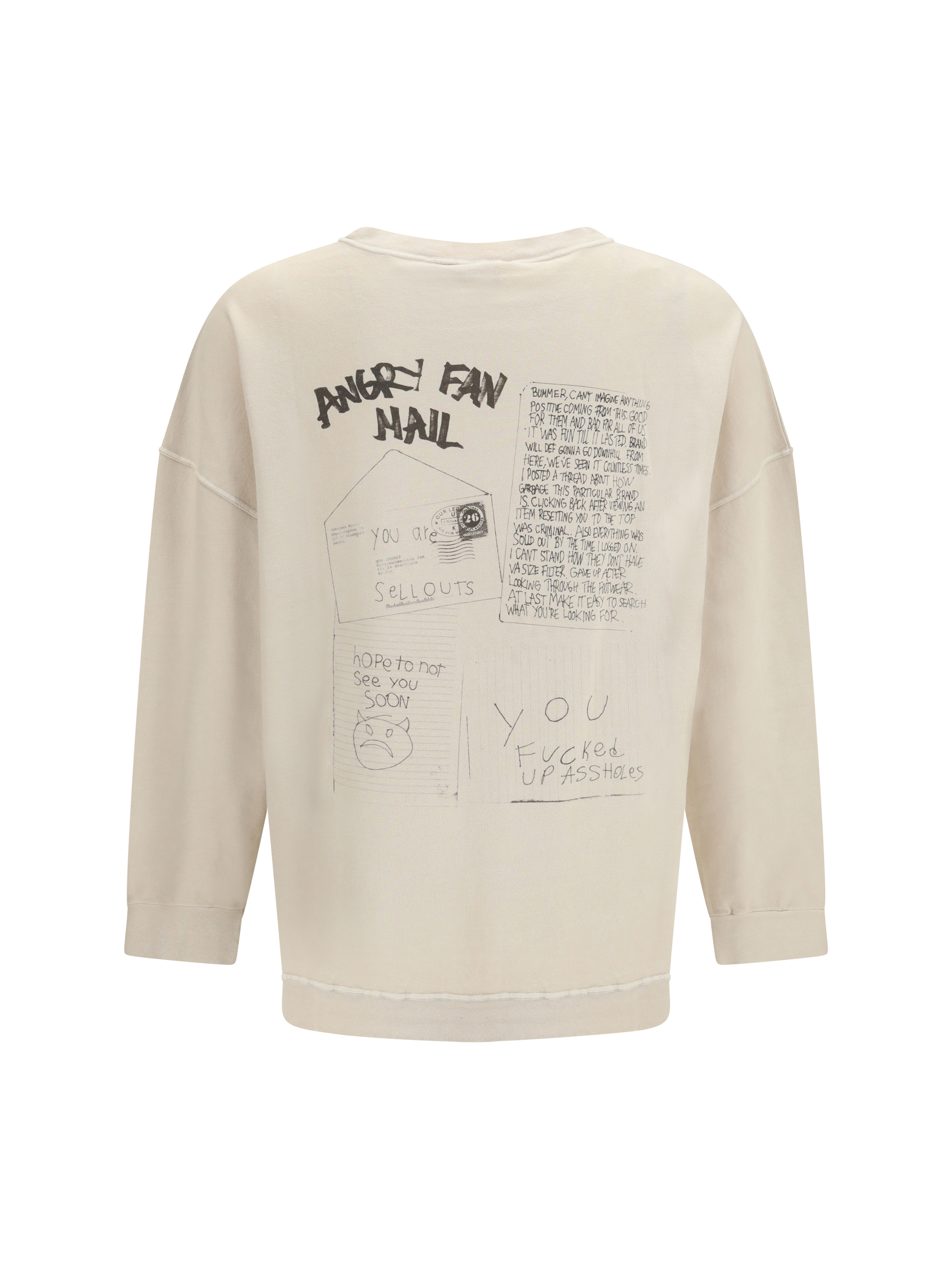 Angry fan mail oversized graphic Sweatshirt