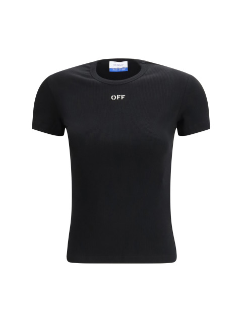 Off Stamp Rib Basic T-shirt