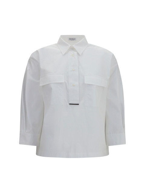 Cotton Shirt with monili details