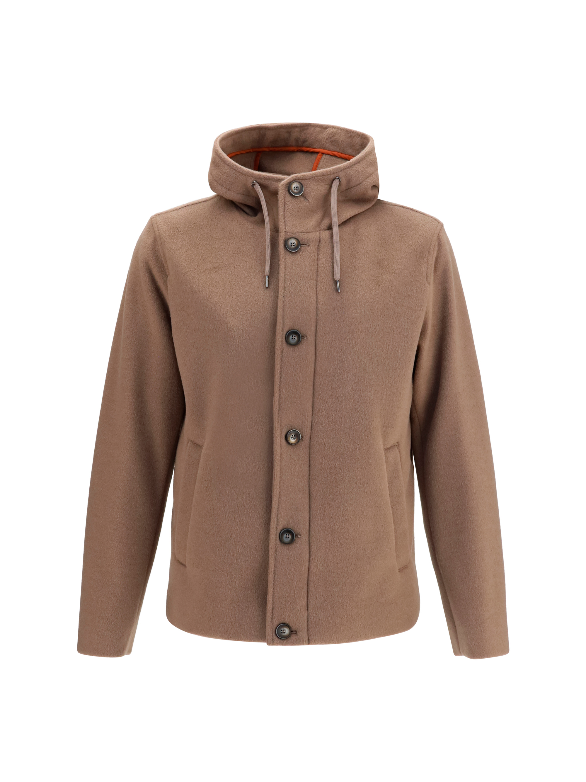 Hooded button-front Jacket