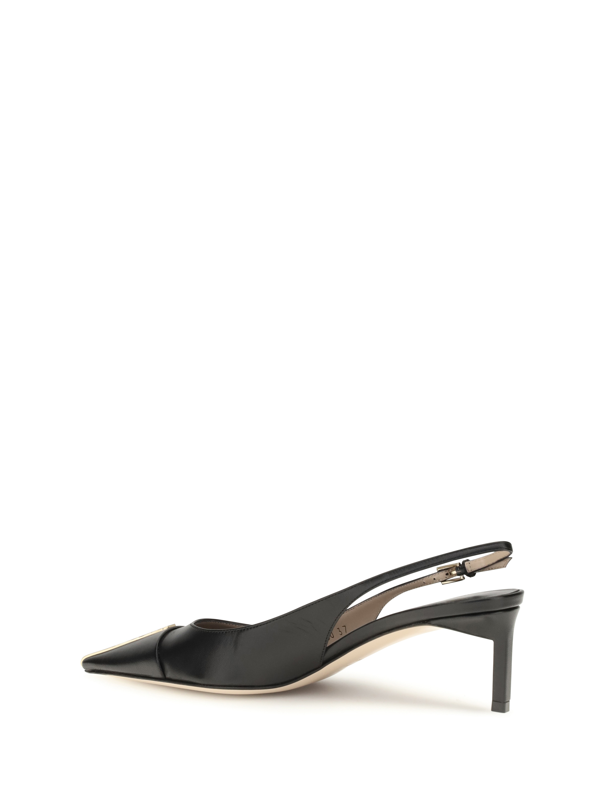 Leather Slingback Pumps