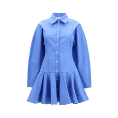 Cotton Shirt Dress with balloon skirt