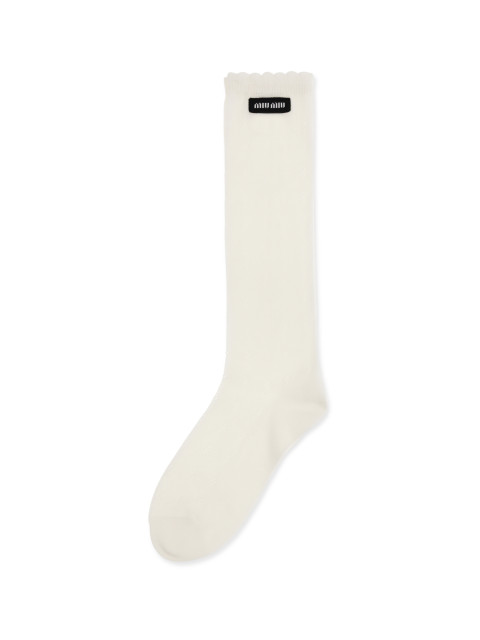 Cotton pointelle Socks