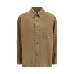 Cassandre Overshirt in cotton and linen gabardine