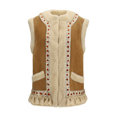 Suede and fur Vest