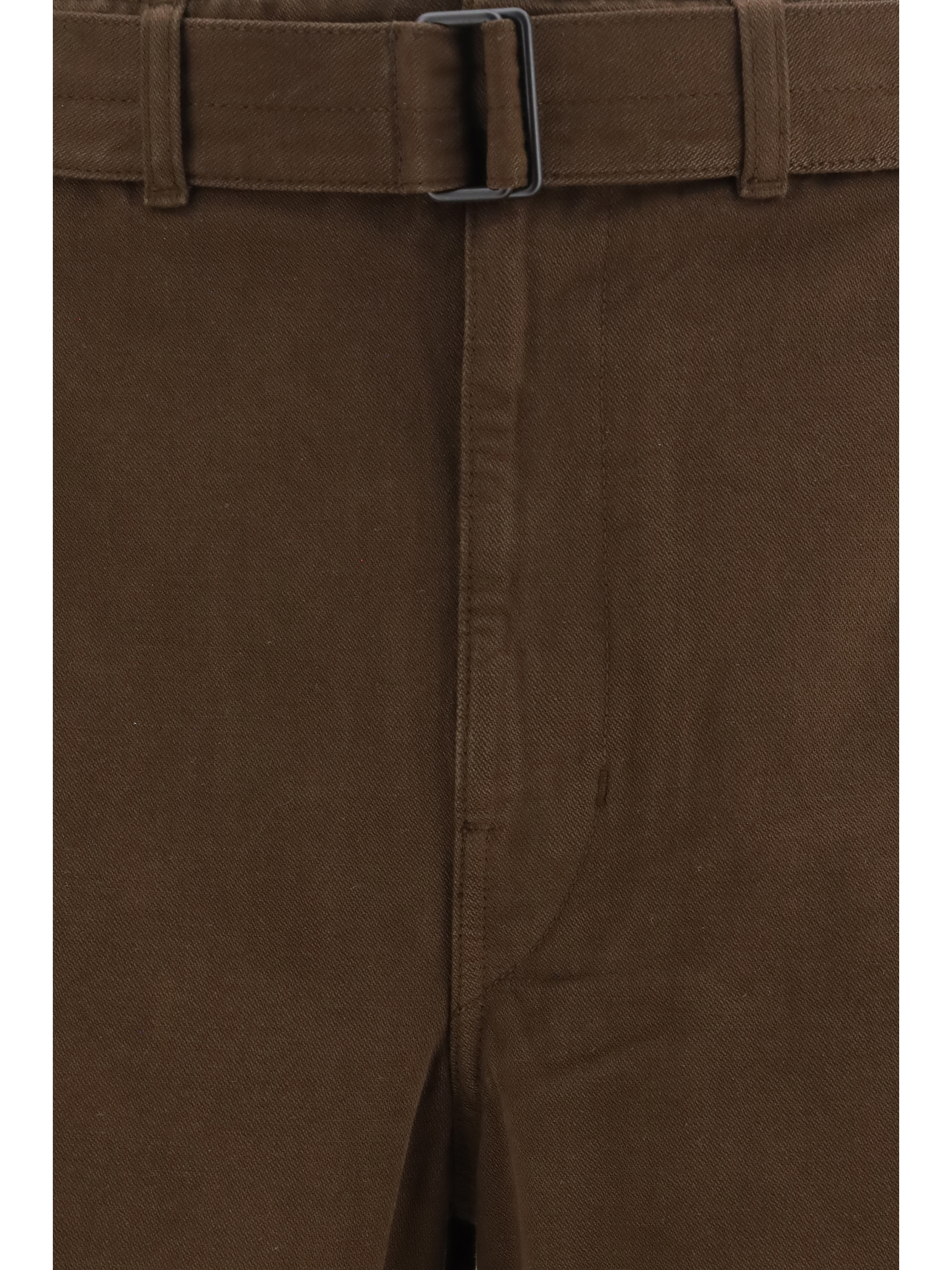 Heavy dyed twill Belted Pants