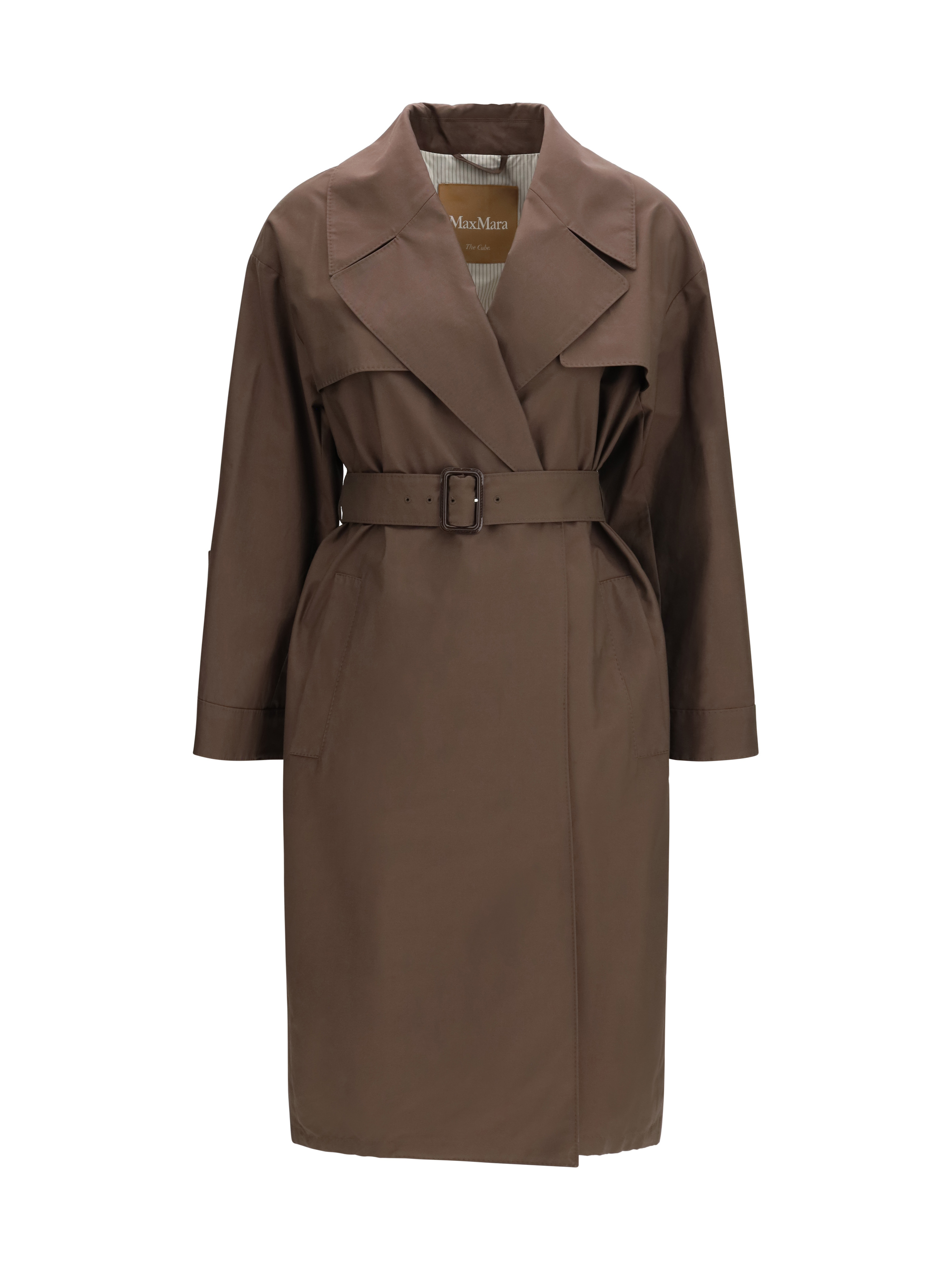Double-breasted cotton-blend Trench Coat