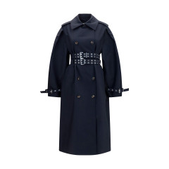 Double-breasted cotton Trench Coat with double belt