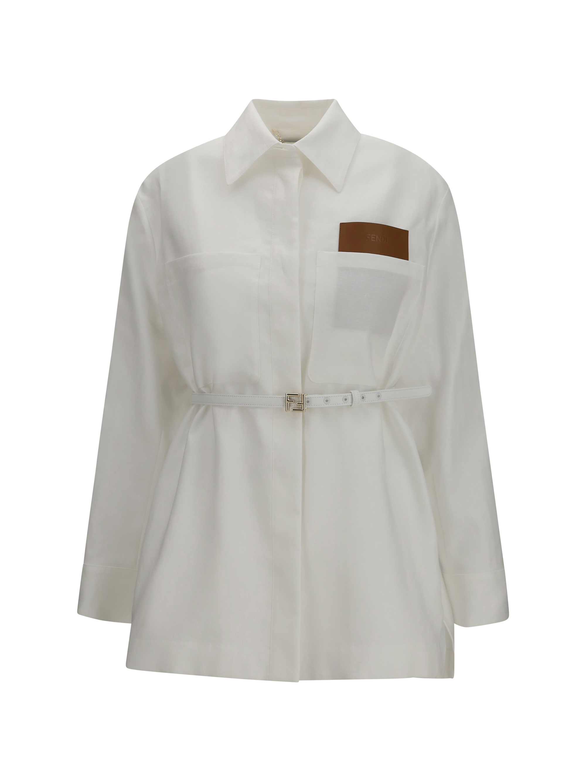 Linen and cotton belted Jacket