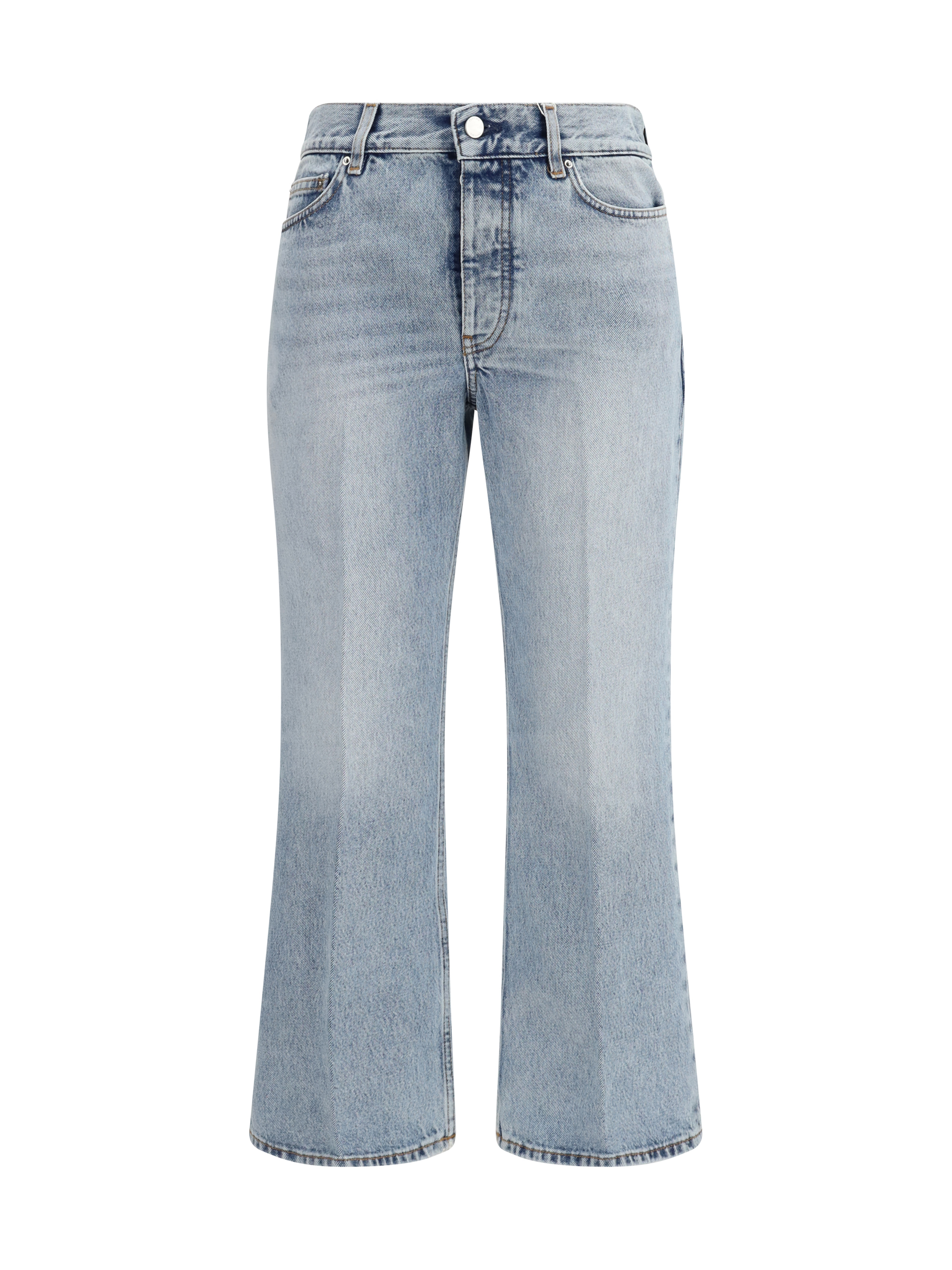 Cotton flared-hem Jeans