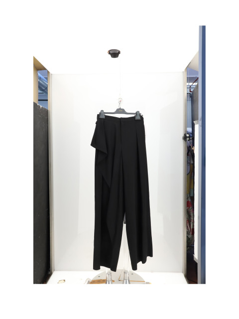 RUFFLE PANTA NERO