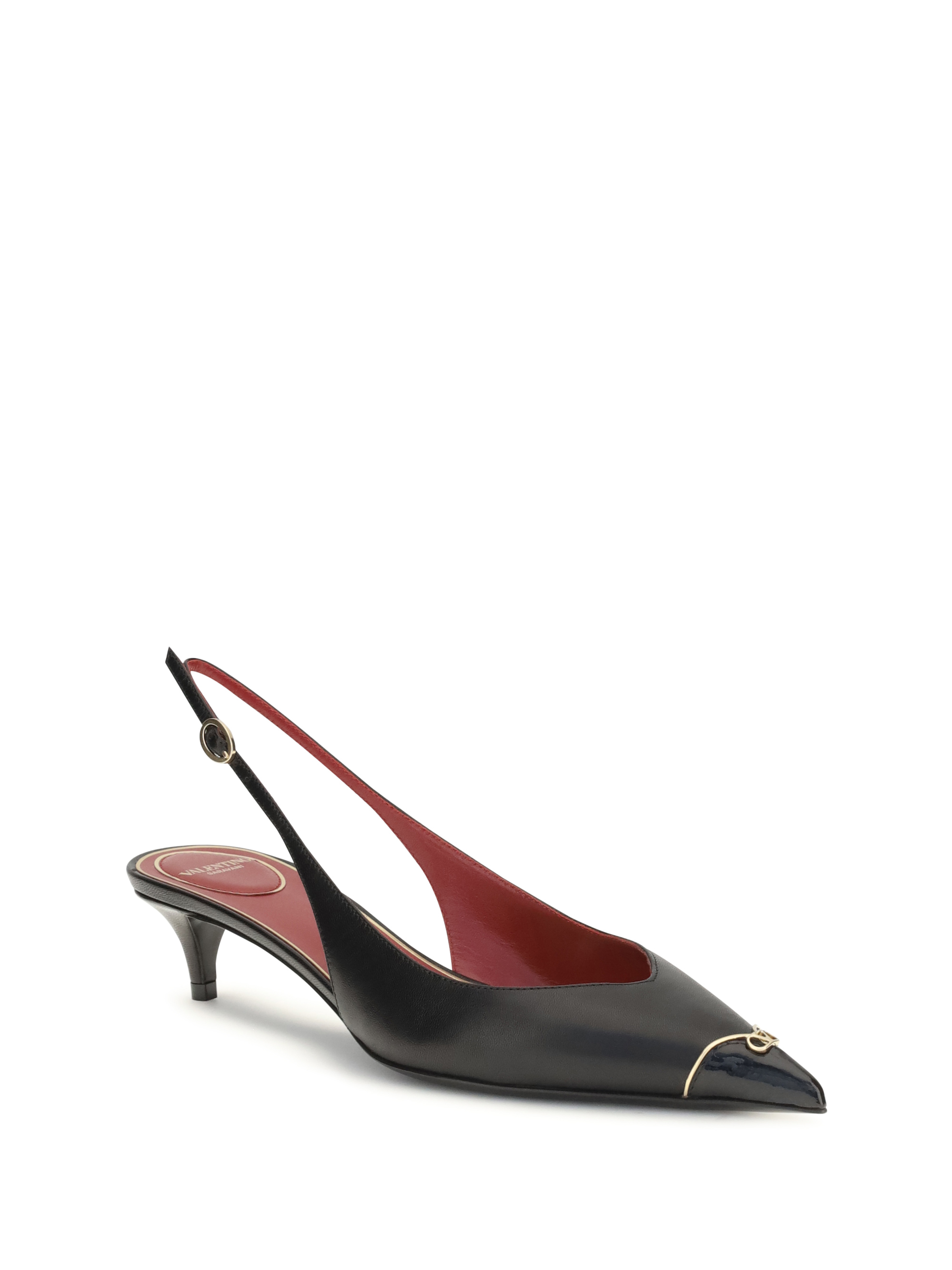 VLogo Signature kitten-heel slingback Pumps