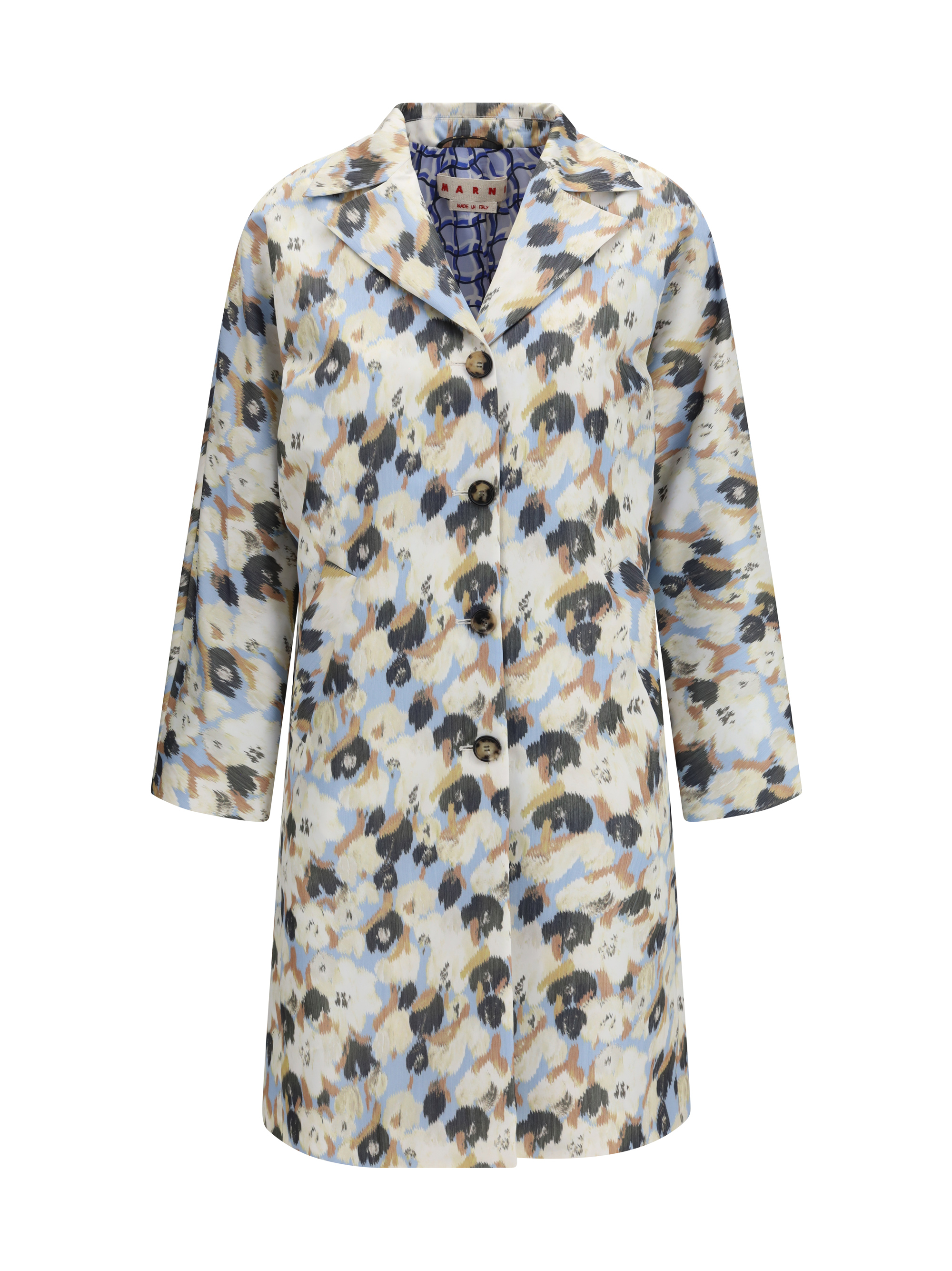 Printed button parka Coat