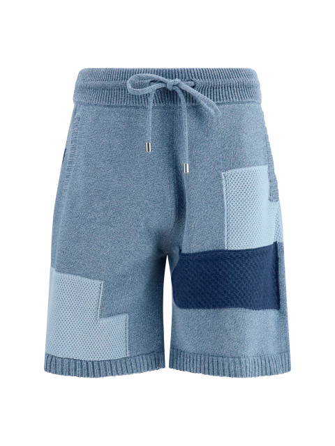 Patchwork cotton knit Shorts