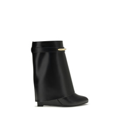 Leather Shark Ankle Boots