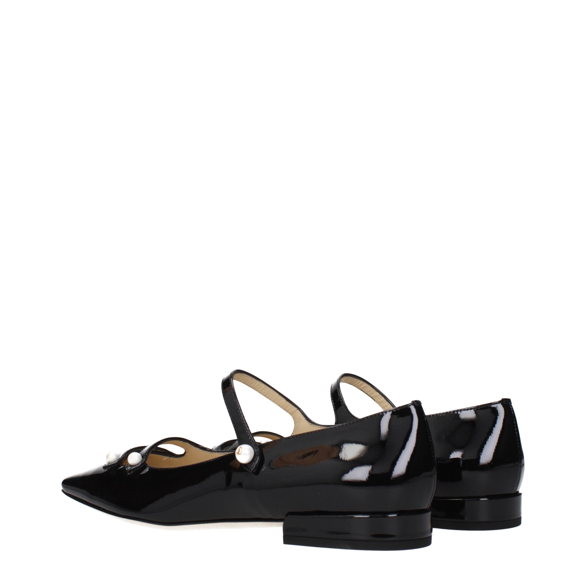 [Jimmy Choo] Flat shoes SS25 ANYAFLATOPATBLACK